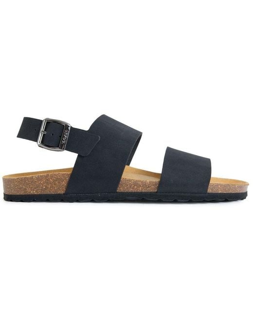 V.Gan Blue Vegan Papaya Comfort Footbed Sandals for men