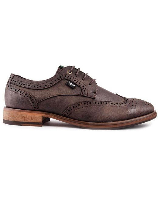 V.Gan Brown Vegan Barley Brogue Shoes for men