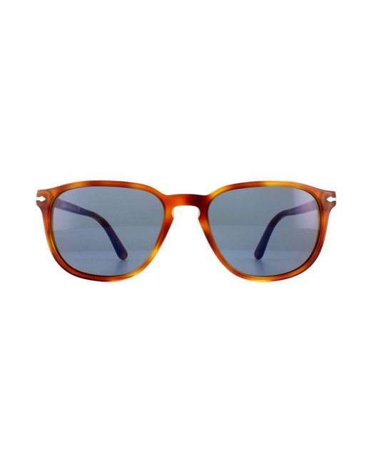 Persol Blue Rectangle Terra Di Siena Light Sunglasses for men