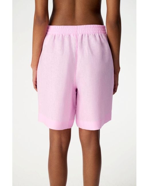 Penti Pink Linen Tailored Shorts