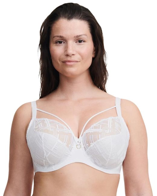 Chantelle White C21S10 Graphic Support Full Cup Bra