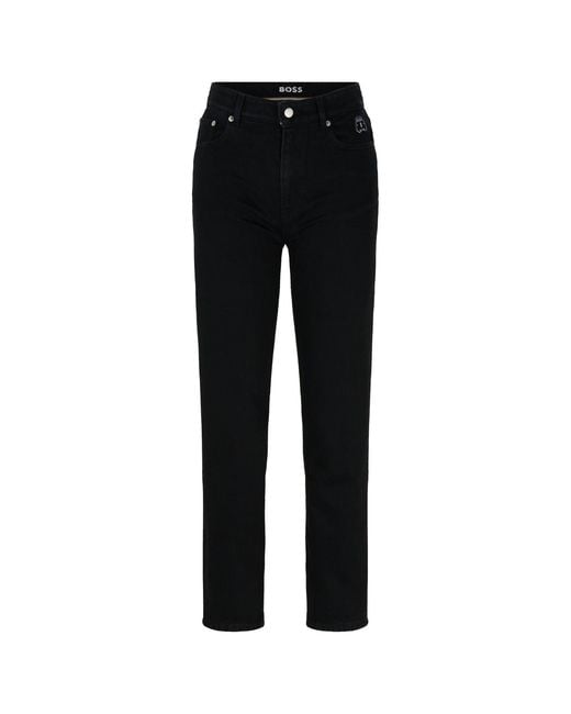 Boss Black Straight-Fit Cropped Jeans