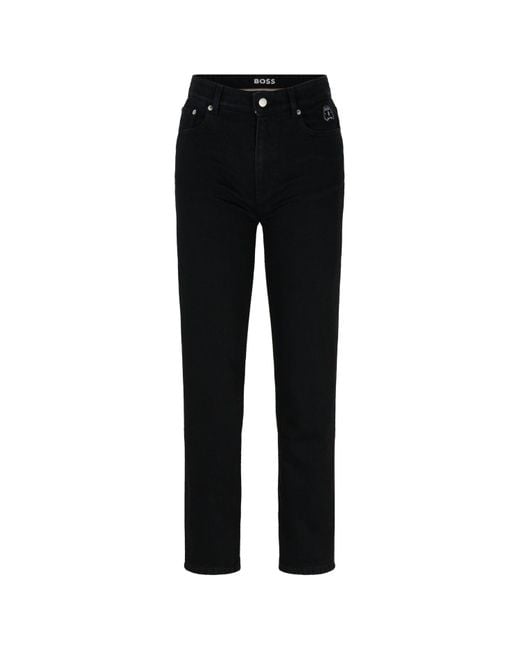 Boss Black Straight-Fit Cropped Jeans