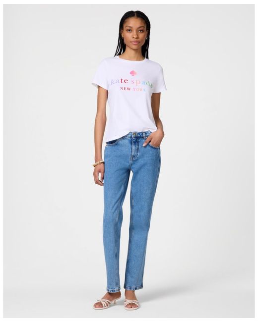 Kate Spade Blue Ombre Logo Tee