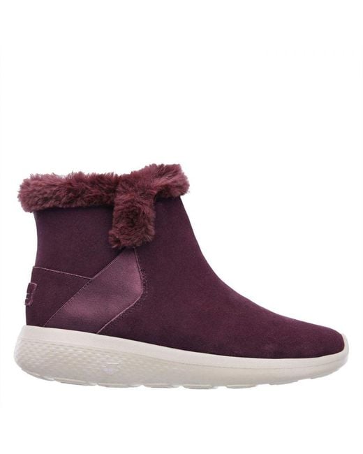 Skechers boots womens sale purple