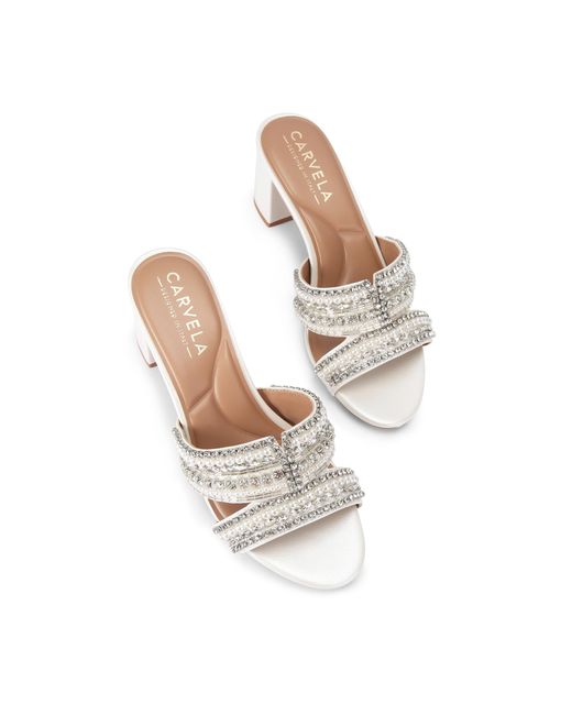 Carvela Kurt Geiger White Pageant Block Sandals