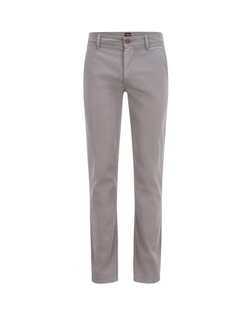 Boss Gray Hbo Chino Slim Trousers, Fit for men