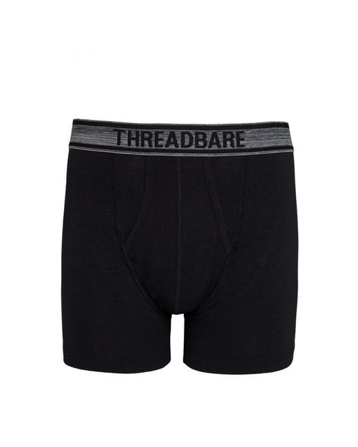 Threadbare Black 5 Pack 'orbison' A-front Trunks for men