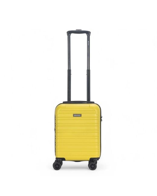 Infinity Leather Yellow Abs Hardshell Underseat Cabin Suitcase 45 X 30 X 20 Cm Luggage Suitable For Wizz Air