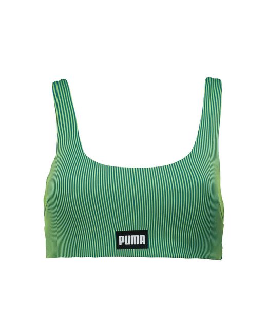 PUMA Green Scoop Neck Bikini Top