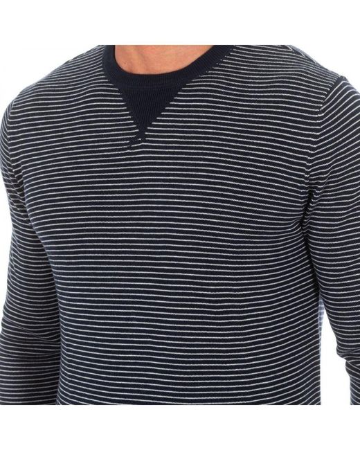 Hackett Gray Long-Sleeved Round Neck Sweater Hm701761 for men