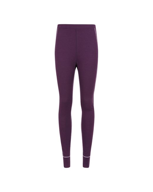 Mountain Warehouse Purple Ladies Asgard Merino Wool Thermal Base Layer Leggings