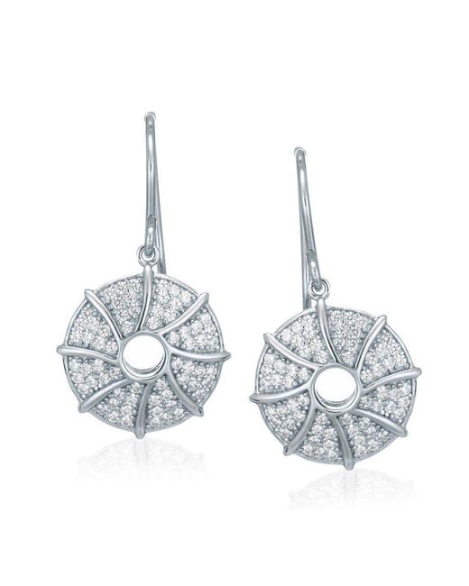 Orphelia Metallic 925 Sterling Drop Earrings