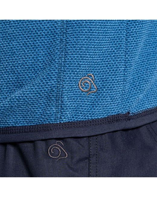 Craghoppers Blue Expert Active Marl Half Zip Fleece Top (Poseidon) for men