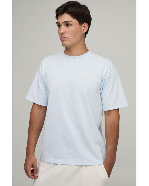 BoohooMAN White Regular Palm Print Washed T-Shirt for men