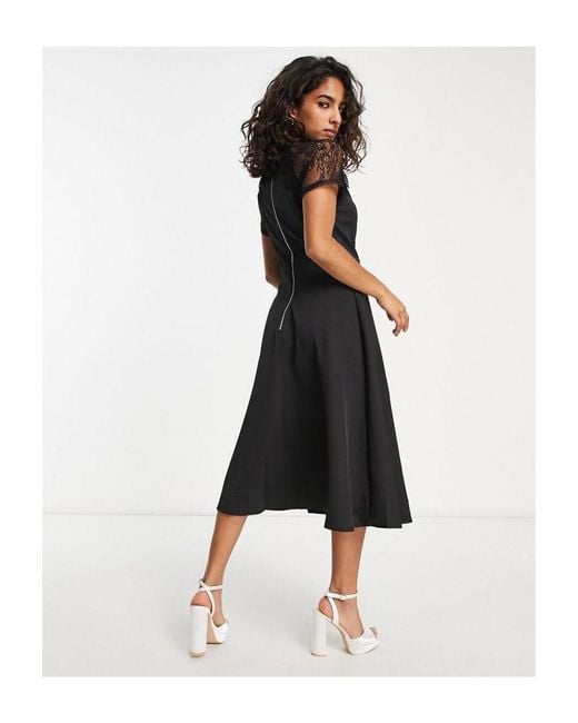 Black a line lace dress 2025