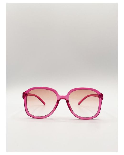 SVNX Pink Ombre Lense Oversized Sunglasses