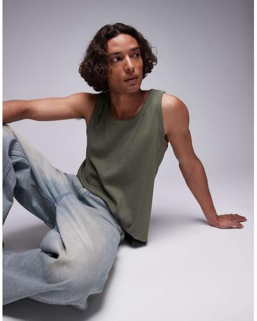 AllSaints Green Allsaints Edwards Vest for men