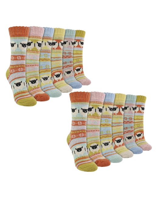 Sock Snob Metallic Ladies 12 Pack Alpaca Socks With Sheep Pattern