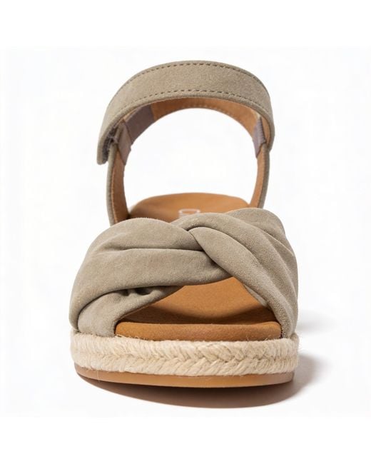 Gabor White Moon Ankle Strap Sandals Leather