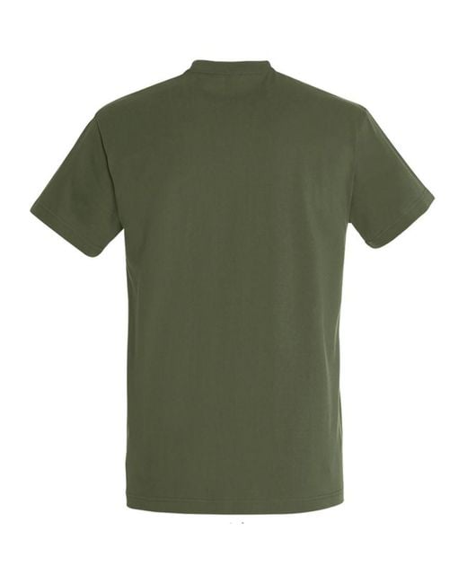 Sol's Green Imperial Heavyweight Short Sleeve T-Shirt (Army) for men