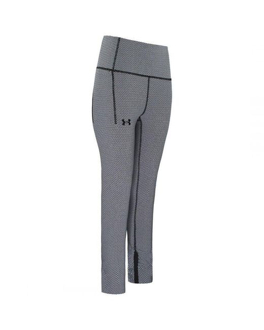 Under Armour Gray Heatgear Stretch Waist Geo Ankle Leggings 1371114 001