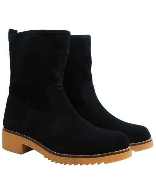 Clarks Black Eden Mid High Boots