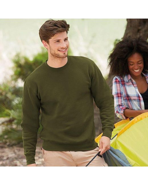 Fruit Of The Loom Green Premium 70/30 Set-In Sweatshirt (Classic)