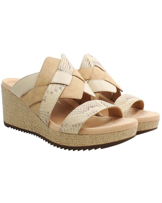 Vionic White Tara Snake Wedges