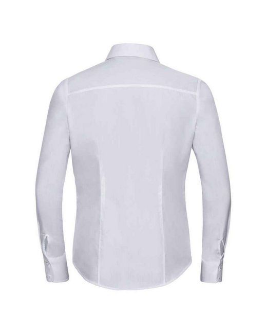 Russell Blue Collection /Ladies Poplin Fitted Long-Sleeved Formal Shirt