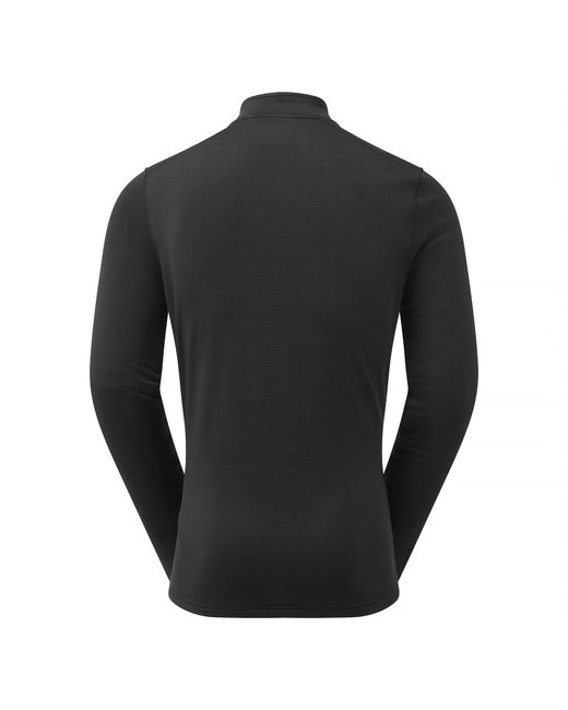 Sprayway Black Long Sleeve Fleece Half Zip Top With Thumb Loops For Hiking Outdoors for men