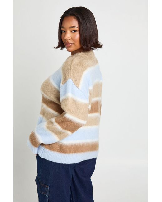 Boohoo Blue Plus Fluffy Oversized Jumper