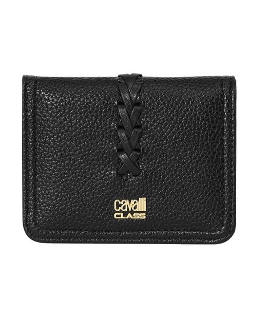 Roberto Cavalli Black Small Wallet Card Holder Ccsw0190