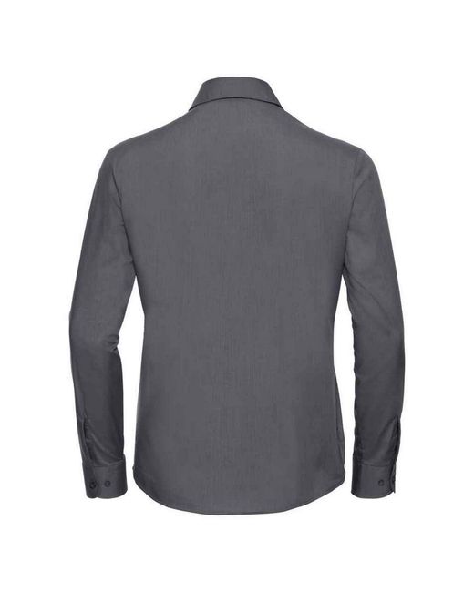 Russell Gray Collection /Ladies Poplin Easy-Care Long-Sleeved Formal Shirt (Convoy)