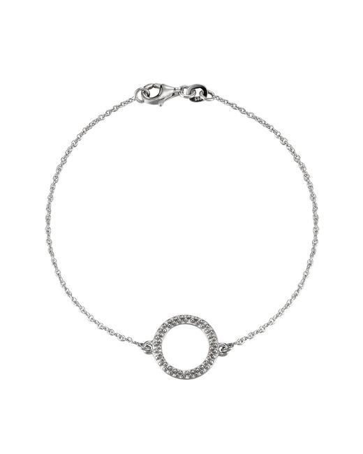 The Jewellery Stockroom Metallic Delicately Detailed Sterling Circle Bracelet