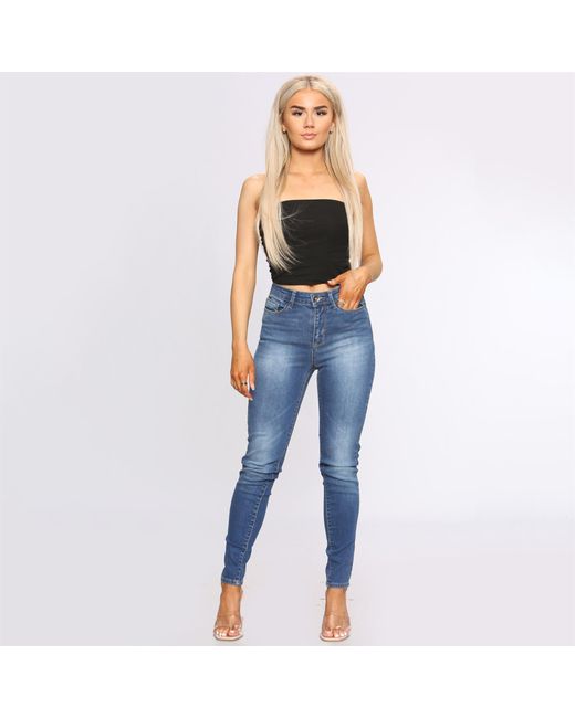 Enzo Blue Ladies Skinny Slim Fit Denim Jeans