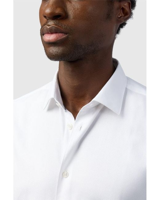 Ted Baker White Long Sleeve Slim Fit Formal Shirt for men