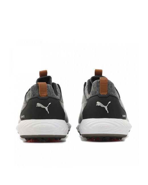 PUMA Black Power Adapt 2.0 Golf Lace-Up Smooth Leather Trainers 190581 02 for men