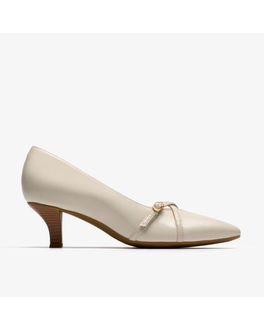 Clarks White Kepley Star Off Lea Shoes