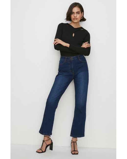 Oasis Blue Josie Kick Flare Jean