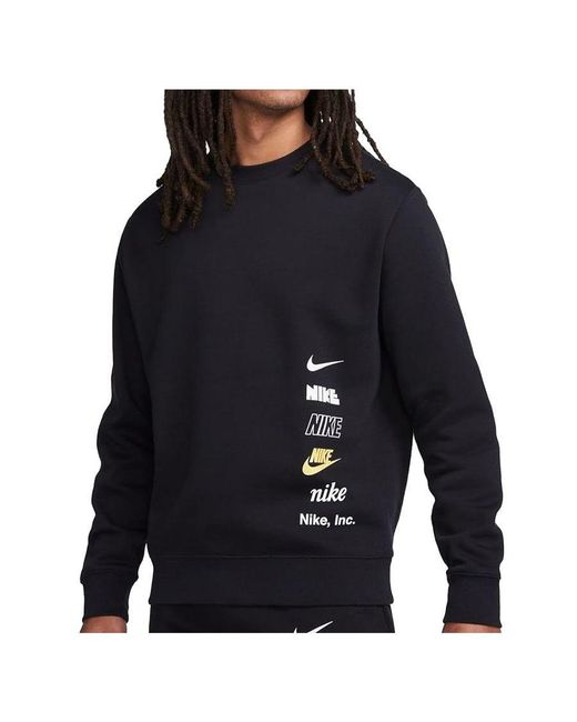 Nike Blue Club Fleece Crew Sweatshirt for men