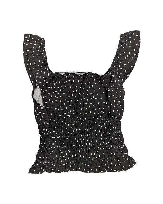 Brave Soul Black Vanassablk Vest Cotton Stretchy Sleeveless Casual Crop Tops