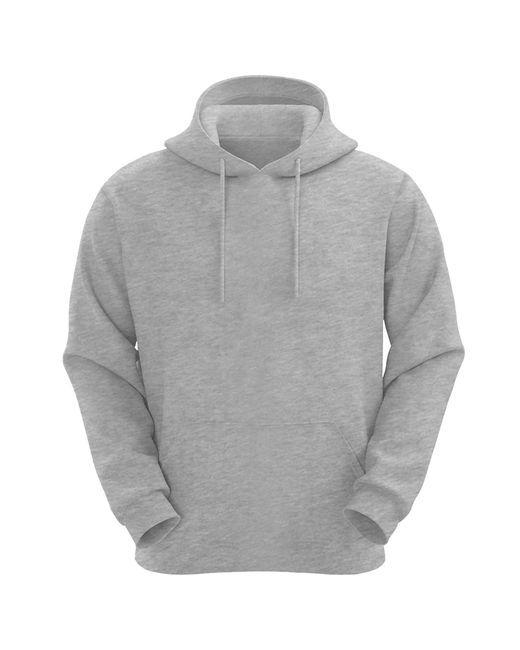 VR2 Denim Gray Plain Hoodie Long Sleeve Pullover for men