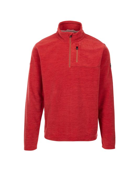 Trespass Red Farnworth At100 Fleece Top (Salsa) for men