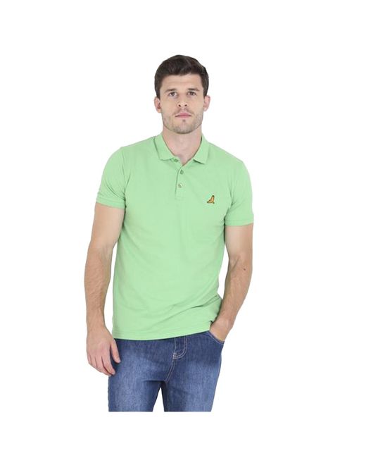 Brave Soul Green Cotton Polo Shirt Short Sleeve Summer Top for men