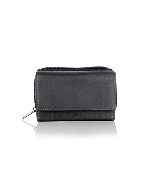 Woodland Leathers Black Genuine Sturdy Leather Purse Card Holder Wallet By
