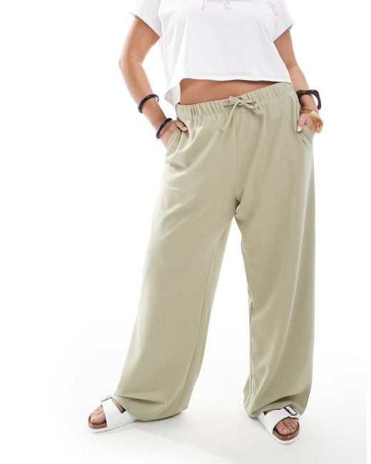 ONLY Natural Tie Waist Trousers