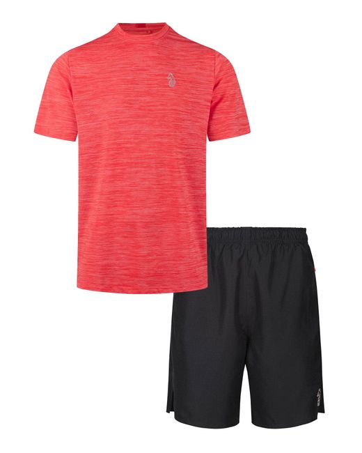 Luke 1977 Red 'S Twenty Four Seven T-Shirt And Short Set for men