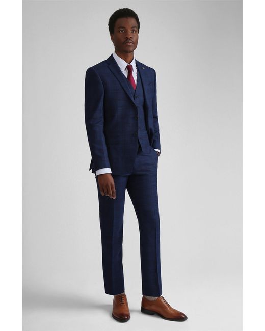 Ted Baker Blue Long Sleeve Slim Fit Suit Jacket for men