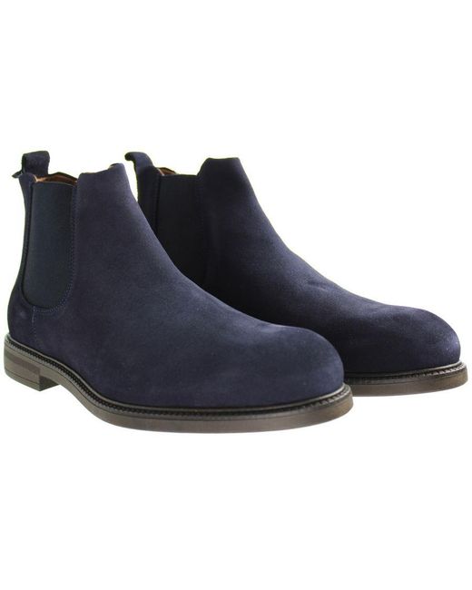 Hackett Blue Chino Chelsea Boots for men